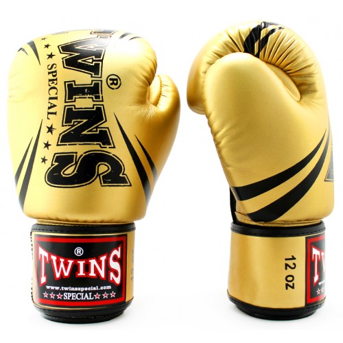 Детские боксерские перчатки Twins Special с рисунком (FBGVS3-TW6 gold)
